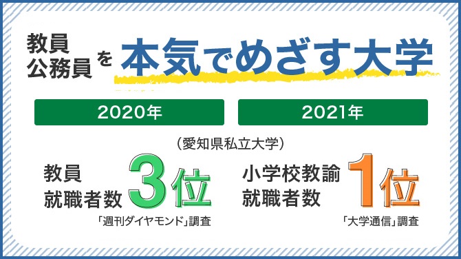 教員・公務員を本気でめざす大学